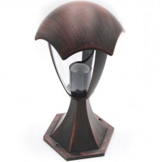 Φωτιστικό Φανάρι Κολωνάκι 1xE27 33cm Αλουμινίου Σκουριά Ρουστίκ IP44 9-036481